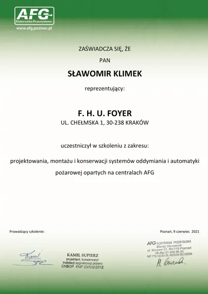Skan: Sławomir Klimek · AFG